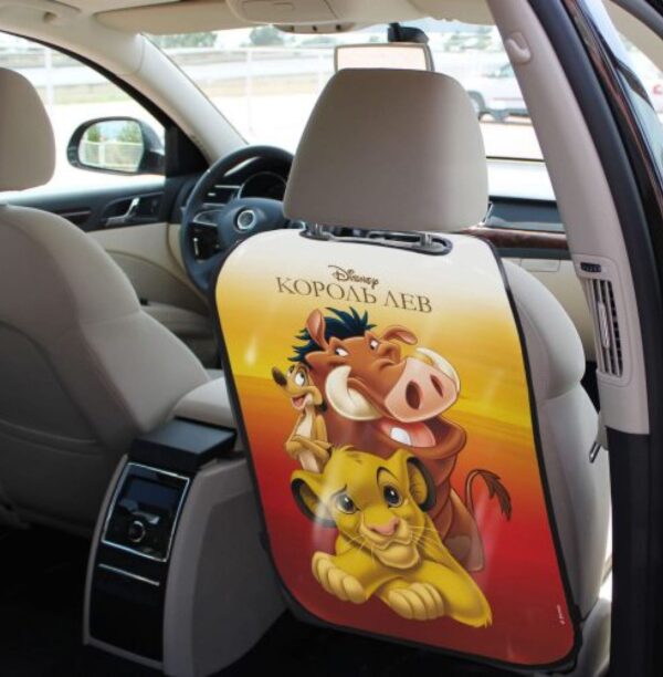 Детская защитная накидка на спинку сиденья в автомобиль "Disney Король лев саванна".