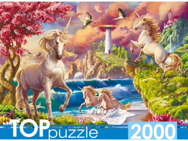 TOPpuzzle "Маяк и единорги" 2000 элементов (арт. П2000-0740) 1