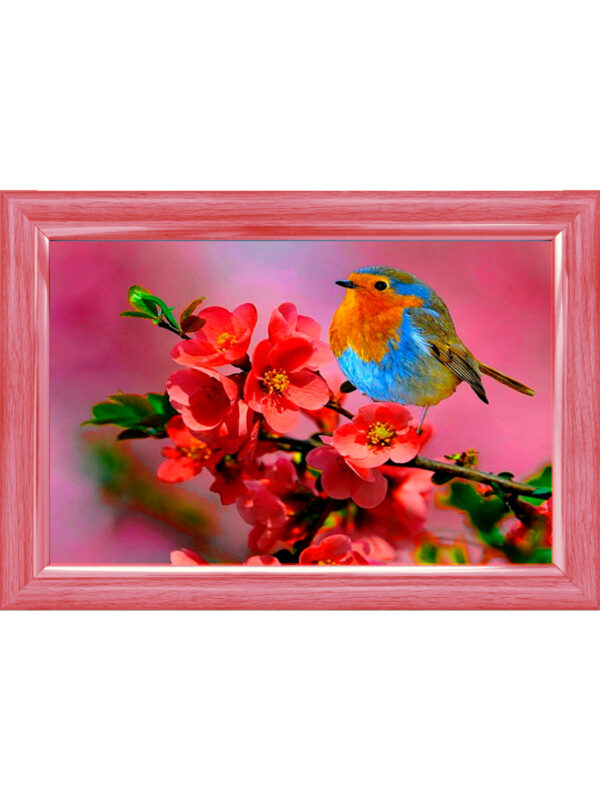 Картина по номерам РК "Милая птичка на цветущей ветке" 30х40 (арт. Х-7617)