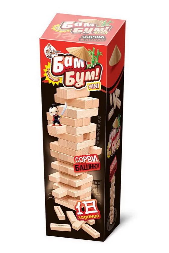Игра для детей и взрослых "Бам-бум" (падающая башня)