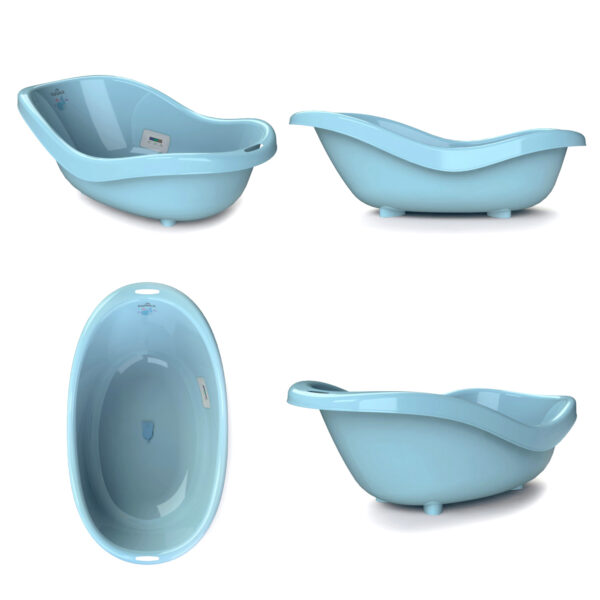 Ванночка для купания "Kidwick МП Дони с термометром", цвет - голубой/т.голубой