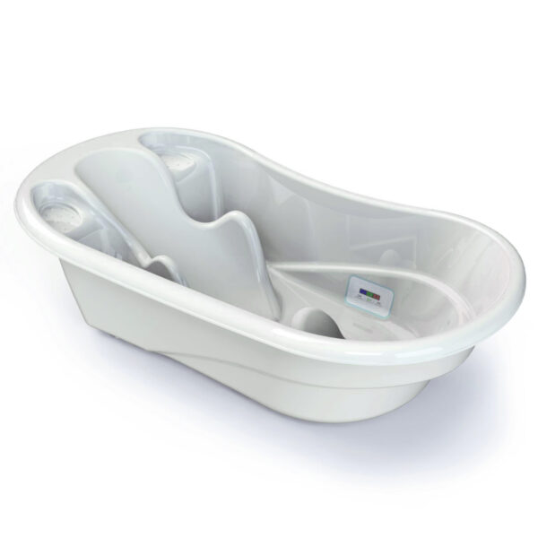 Ванночка для купания "Kidwick МП Лайнер с термометром", цвет - белый/бирюзовый