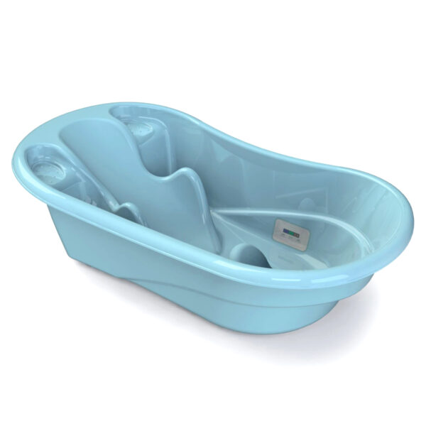 Ванночка для купания "Kidwick МП Лайнер с термометром", цвет - голубой/т.голубой