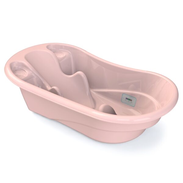 Ванночка для купания "Kidwick МП Лайнер с термометром", цвет - розовый/т.розовый