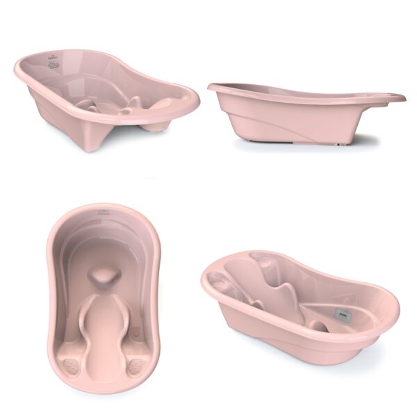 Ванночка для купания "Kidwick МП Лайнер с термометром", цвет - розовый/т.розовый