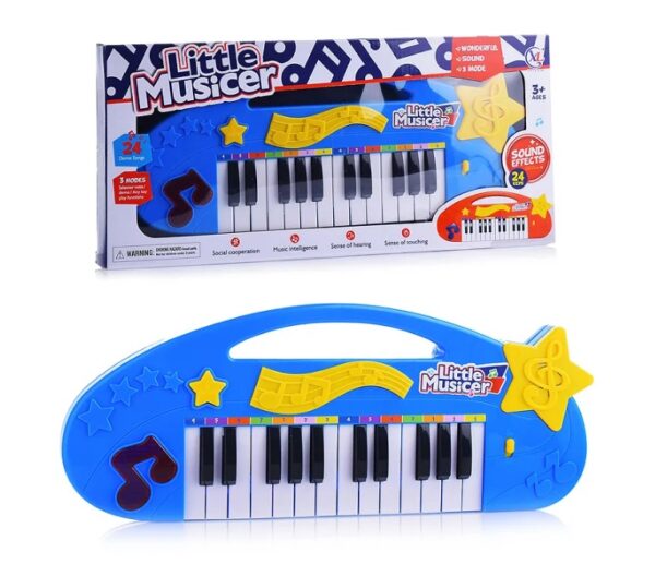 Пианино для малышей (бат-ка) в коробке (3 цвета) №6635