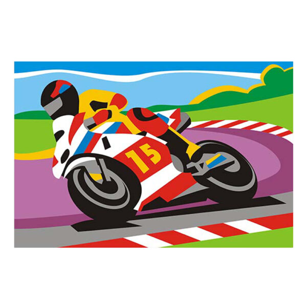 Картина по номерам для малышей "Спортивный мотоцикл" (арт.Ркн-023) 1