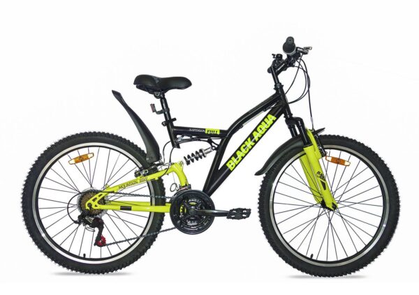Велосипед Black Aqua Mount 1431 V 24", цвет черный-лимонный, (арт. GL-203V)