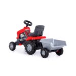 Каталка-трактор с педалями "Turbo" (красная) с полуприцепом (арт. 52681) 3
