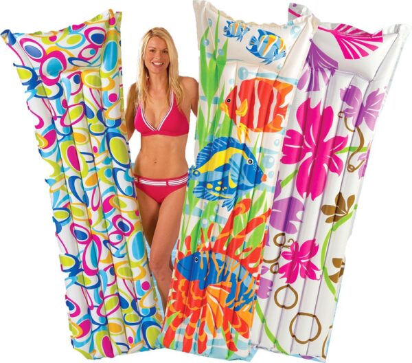 Матрас надувной для плавания Intex 59720 "Мода" в пакете, цвета в ассортименте.
