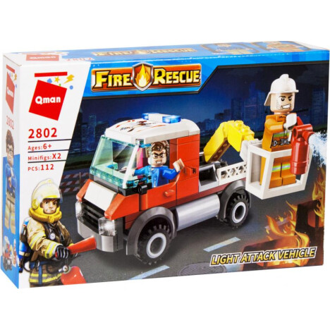 Конструктор "Fire Rescue. Пожарная машина 2802" (112 деталей) в коробке.
