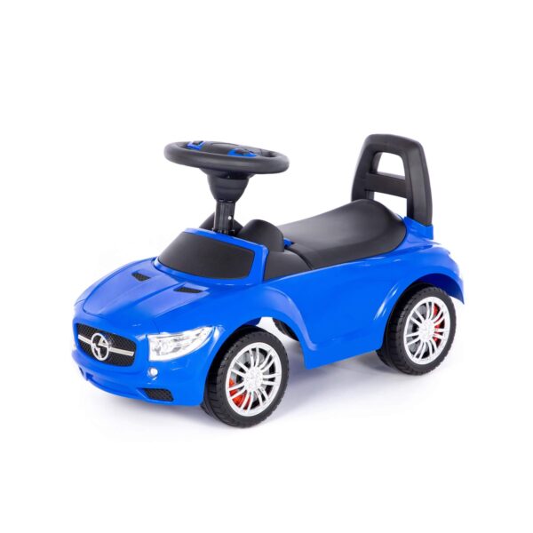 Каталка-автомобиль "SuperCar" №1 со звуковым сигналом синяя (94872)