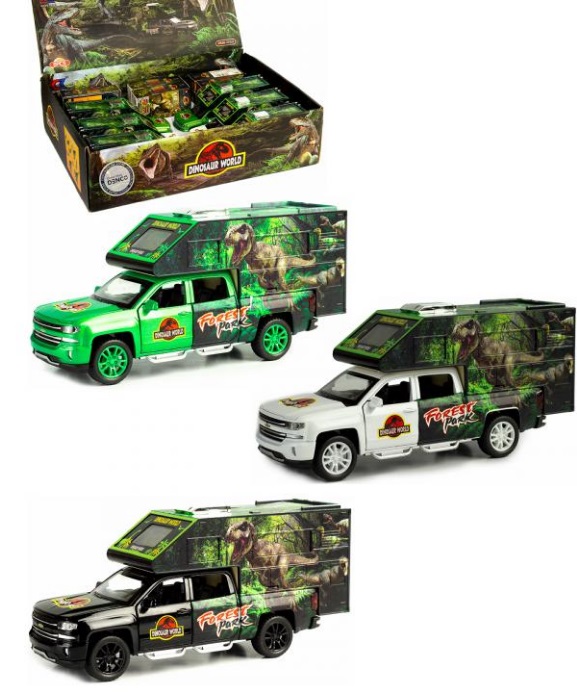 Машинка Die-cast «Chevrolet Silverado Crew III Dinosaur world» (Арт. CZ21)