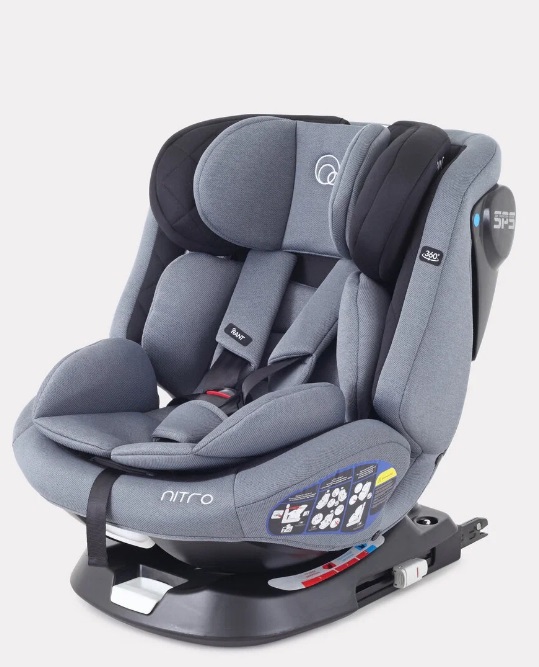 Автокресло RANT UB619 "NITRO" isofix Grey группа 0+-1-2-3  (0-36 кг)