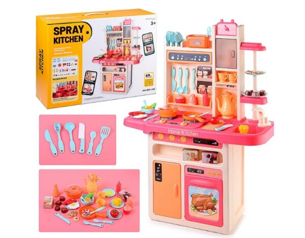 Игровой набор кухня "Гурман" (свет, звук) 69 предметов, в коробке 1