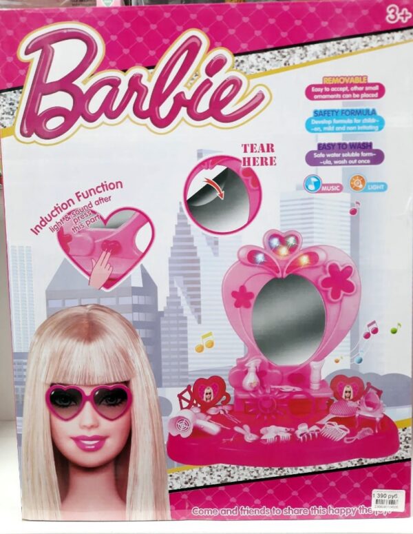 Косметика детская "Barbie 668A-2" (свет, звук) в коробке. 1