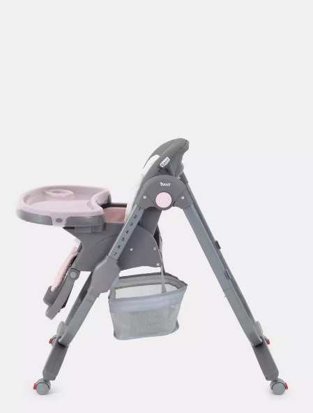 Стол-стул для кормления RANT "CAFE", grey+pink (RH300)