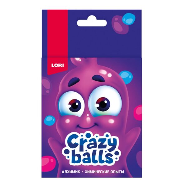 Химические опыты.Crazy Balls "Розовый, голубой и фиолетовый шарики" (арт. Оп-100)