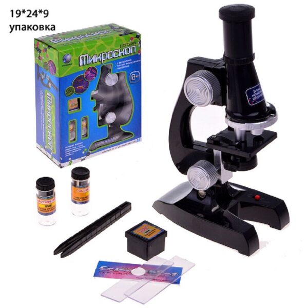 Микроскоп детский "C2119" на батарейках в коробке. 1