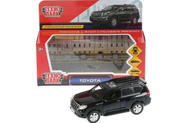 Металлическая машина «TOYOTA PRADO» ТМ «Технопарк», цвет черный 1