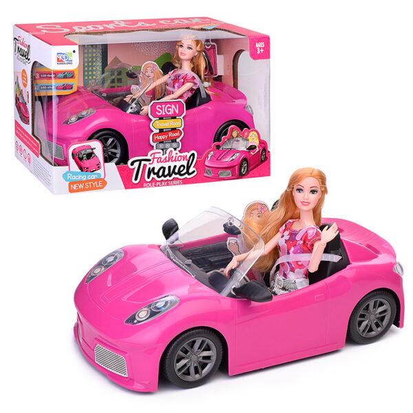 Машина "Кабриолет" с куклой, в коробке (арт. K006)