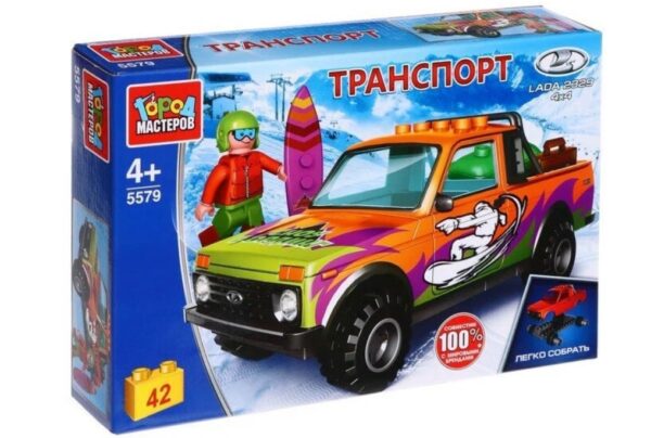 Конструктор «Lada 4x4. Pickup» из серии «Транспорт» ТМ «Город мастеров»