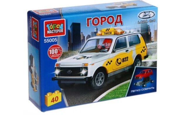 Конструктор «Lada 4x4. Такси» из серии «Город» ТМ «Город мастеров»