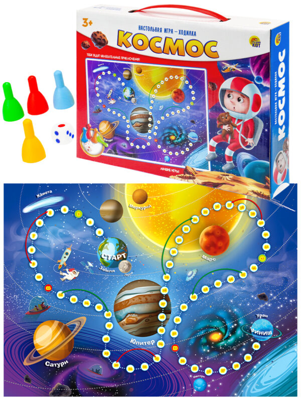 Настольная игра-ходилка Космос в коробке (ИН-0247) 1