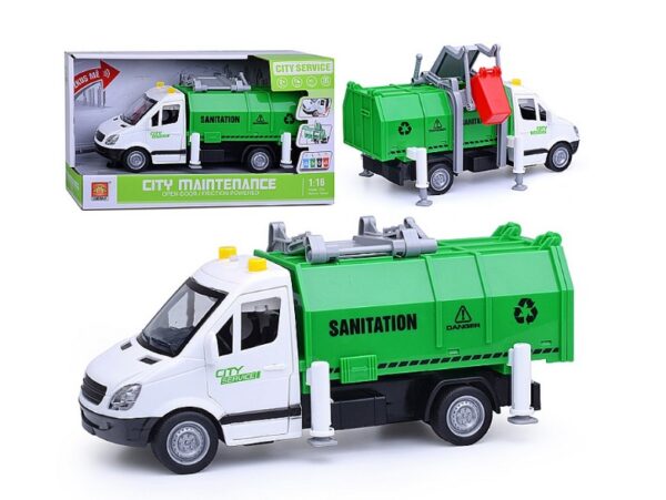 Машина "Городская служба" (свет, звук) на батарейках, в коробке (цвет зеленый) (арт. WY592A)
