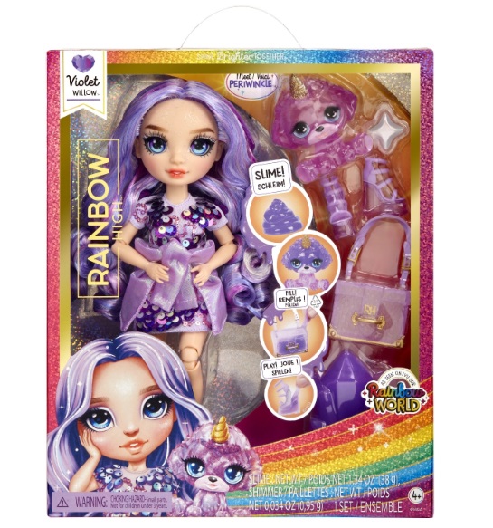 Рейнбоу Хай Кукла Classic Виолет Виллоу 28 см фиолетовая с акс. RAINB 42686 1