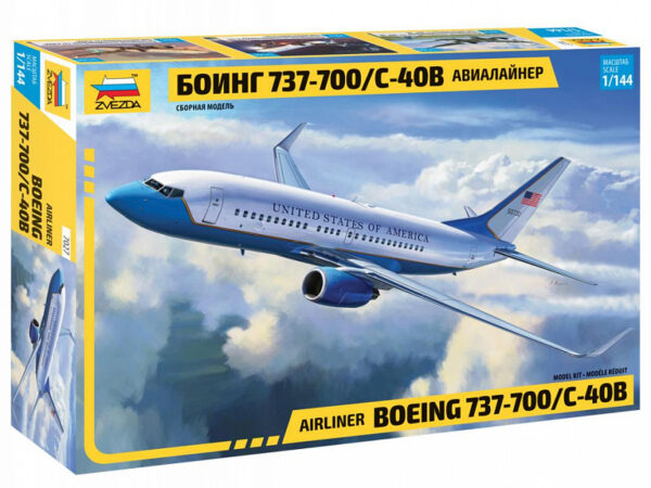 Сборная модель "Пассажирский авиалайнер Боинг 737-700" (арт. ЗвзД_7027) 1