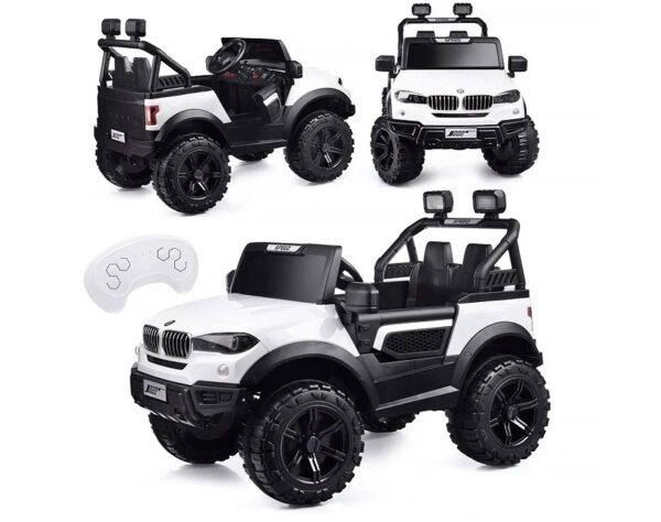 Электромобиль "Профи" на аккумуляторе, с р/у управлением, цвет белый (арт. U023469Y) 1