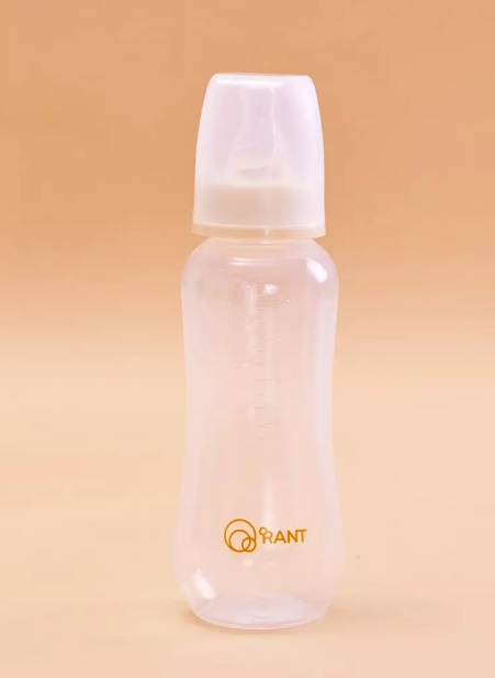 Бутылочка антиколиковая для кормления с силиконовой соской 250 мл., beige (арт. 1001)