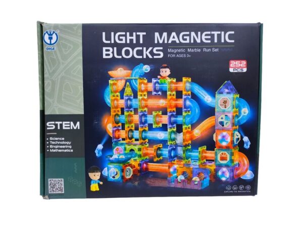 Конструктор магнитный Light Magnetic Blocks 252дет. (Арт. 2308)