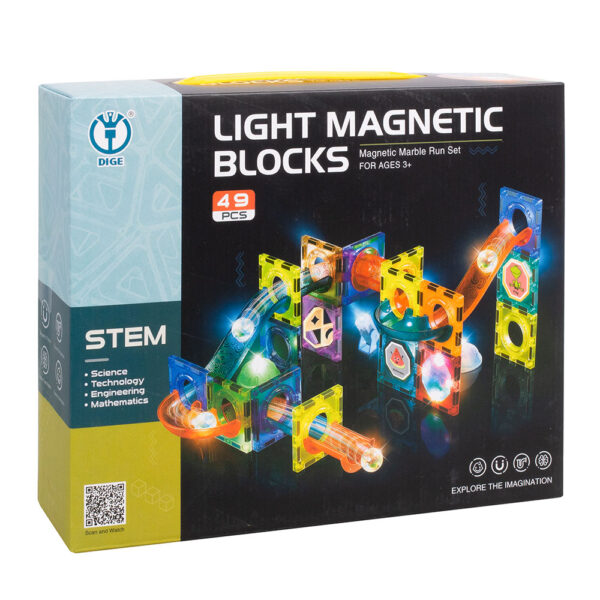 Конструктор магнитный Light Magnetic blocks 49дет. (Арт. 2300)