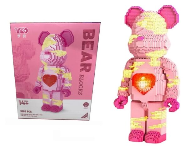 Конструктор "Медведь розовый с сердечком" (Арт. 2161) 1