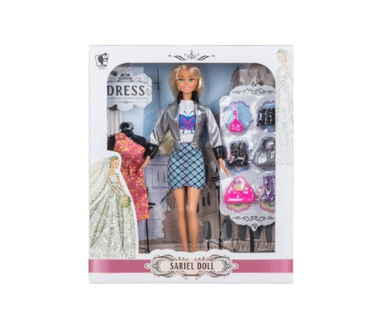 Кукла с гардеробом "Sariel Doll 8850-A" в коробке.