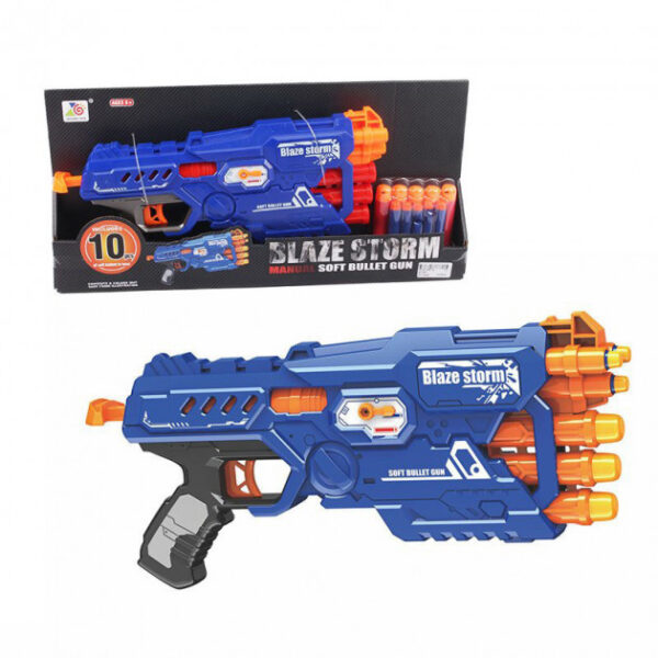 Бластер детский с мягкими пулями "Blaze Storm ZC7097" в коробке. 1