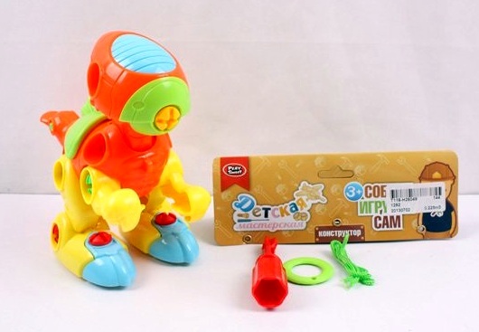 Конструктор-скрутка "Динозаврик 1292" в пакете. 1 Конструктор-скрутка "Динозаврик 1292" в пакете. 1
