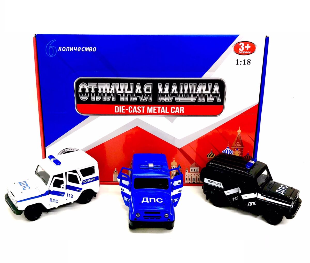 Машинка Die-cast "ДПС" (Арт. 688-4A) 1