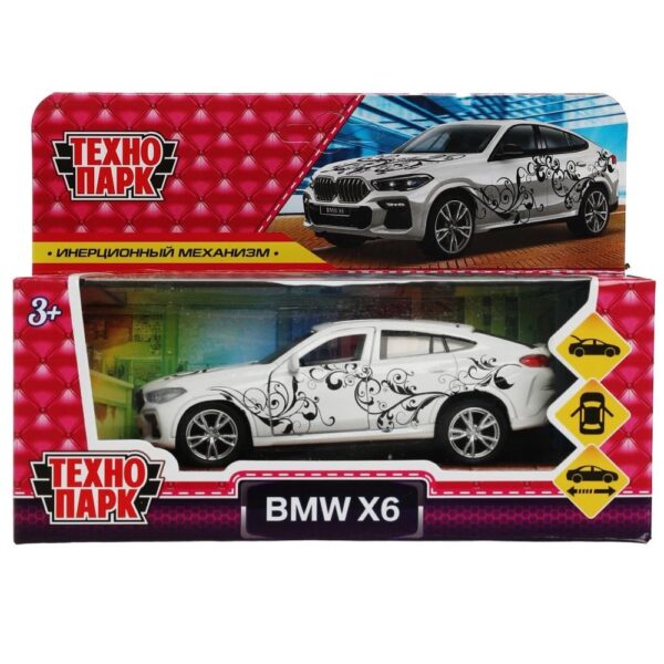 Машина металл «BMW X6» ТМ «Технопарк» (Арт. X6-12GRL-WH) 1