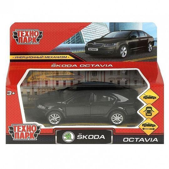 Машина металл  «Skoda Octavia» ТМ «Технопарк» (Арт. OCTAVIA-12-BK) 1