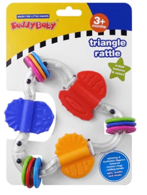 Погремушка "Triangle Rattle 0592" на листе в ассортименте.