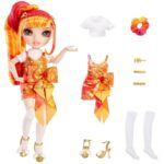 Кукла Rainbow High Junior Лаурель де Виус оранжевая с аксессуарами 24 см 2