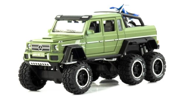 Машинка Die-cast "Mercedes-Benz G-class 6x6 Off-Road с мотоциклом" (Арт. B3203)