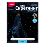 Скретчинг 18*24см Морские обитатели "Синий кит" (Арт. Гр-843) 1