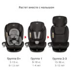 Удерживающее устройство для детей Siger Престиж ISOFIX, гр.0+/ I/II/III, графит люкс 8