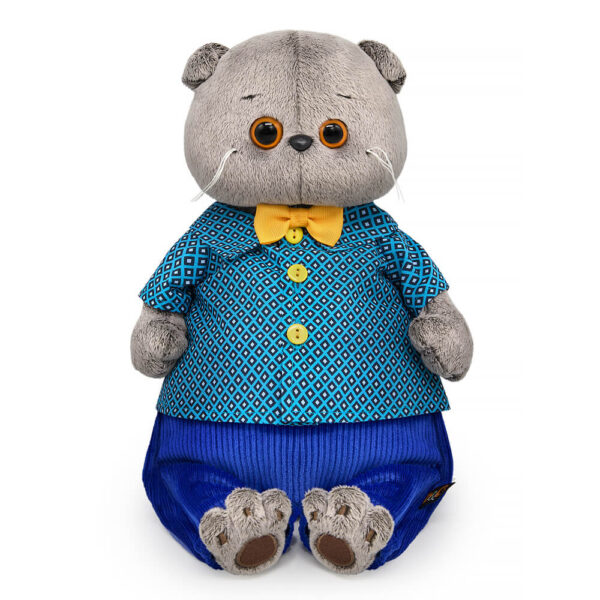 Мягкая игрушка "Басик в рубашке с ромбами и брюках" (Арт. Ks25-259)