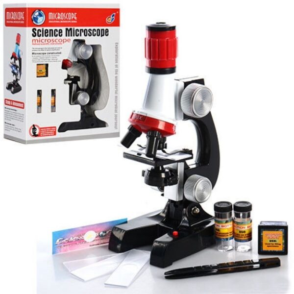 Игровой микроскоп с аксессуарами "Science Microscope C2121" в коробке.