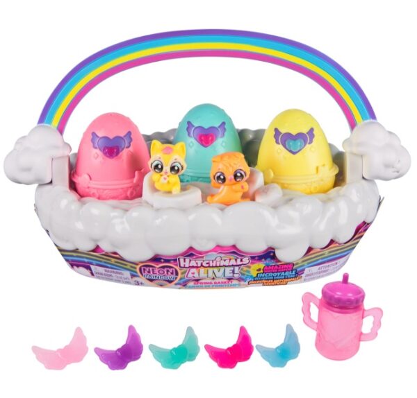 Хэтчималс. Игровой набор 3 яйца в корзинке. Hatchimals